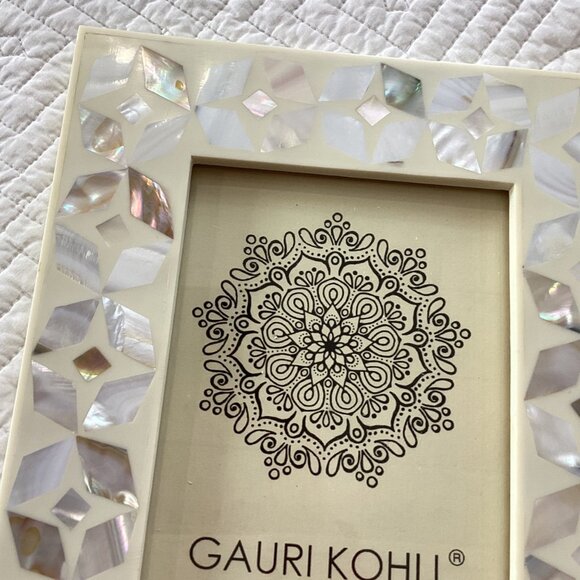 NEW Gauri Kohli Uday Picture Frame  5" X 7" Handcrafted Mother Of Pearl Mosaic G - Picture 6 of 16